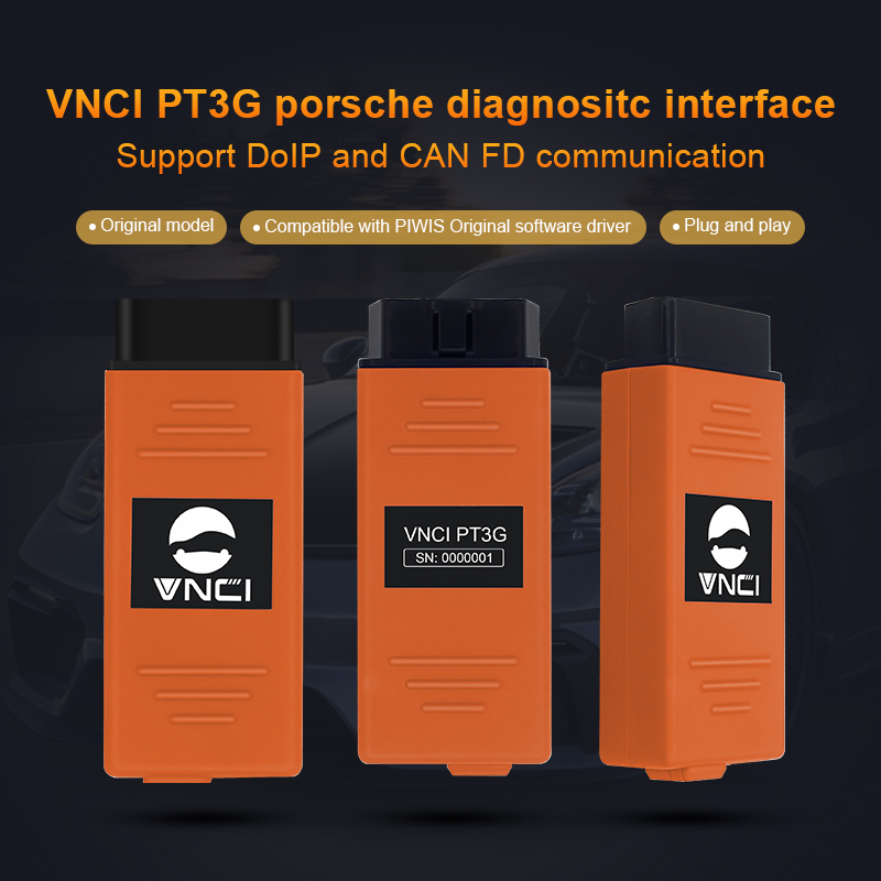 VNCI PT3G Porsche diagnostic interface, Compatible with PIWIS software drivers, Plug and play